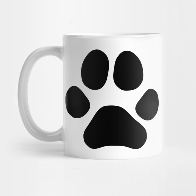 Lilly the Shiba Inu's Paw Print - Black on White by shibalilly